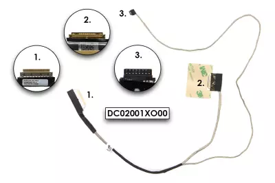 Lenovo Ideapad B50-30, B50-45, B50-70 gyári új LCD kábel  (kamera csatlakozóval, nem érintőkijelzős modellekhez) (90205534, DC02001XO00)