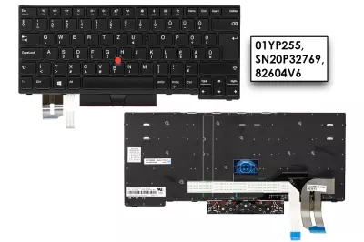 Lenovo ThinkPad T495 fekete magyar laptop billentyűzet