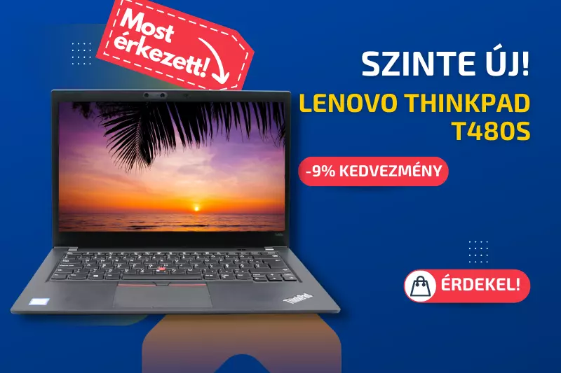 Lenovo ThinkPad T480S | 14 colos Full HD kijelző | Intel Core i5-8250U | 8GB memória | 256GB SSD | Windows 10 PRO + 2 év garancia! 