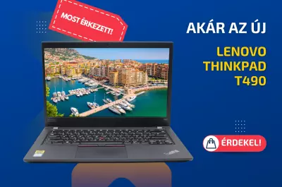 Lenovo ThinkPad T490 | 14 colos FULL HD kijelző | Intel Core i5-8265U | 8GB memória | 256GB SSD | Windows 10 PRO + 2 év garancia!