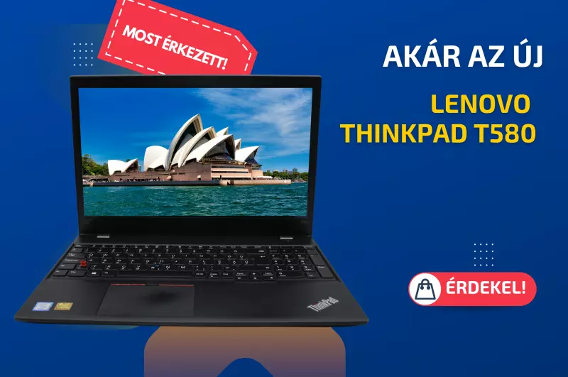 Lenovo ThinkPad T580 | 15,6 colos FULL HD kijelző | Intel Core i5-8250U | 8GB memória | 256GB SSD | MAGYAR BILLENTYŰZET | Windows 10 PRO + 2 év garancia!