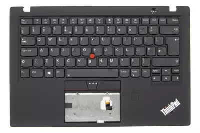 Lenovo ThinkPad X1 Carbon (5. generáció, Type 20HQ, 20HR, 20K3, 20K4) gyári új UK angol billentyűzet modul ujjlenyomat-olvasóval (01ER652)
