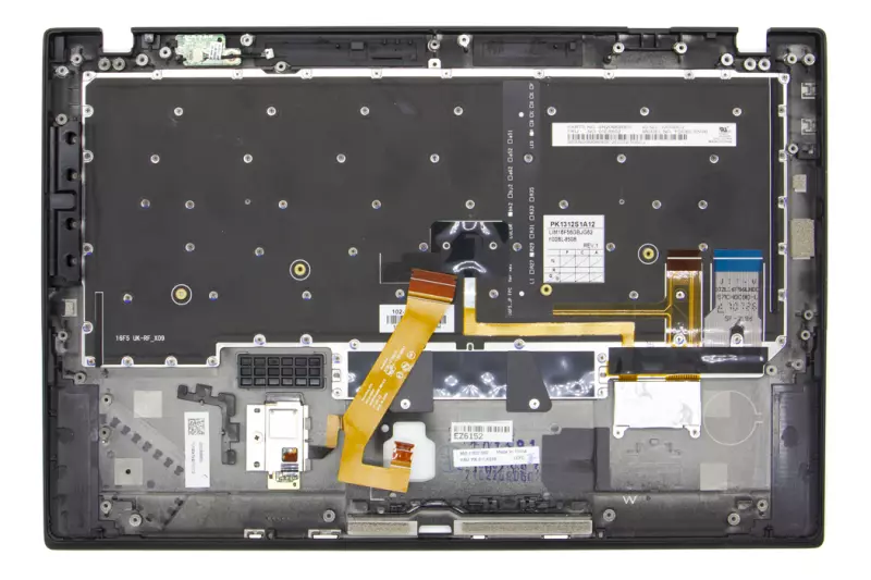 Lenovo ThinkPad X1 Carbon (5. generáció, Type 20HQ, 20HR, 20K3, 20K4) gyári új UK angol billentyűzet modul ujjlenyomat-olvasóval (01ER652)