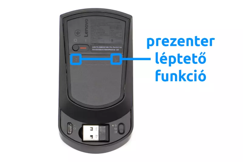 Lenovo ThinkPad X1 vezeték nélküli Bluetooth egér és prezenter léptető funkcióval (MOBTJNL, 4X30K40903)