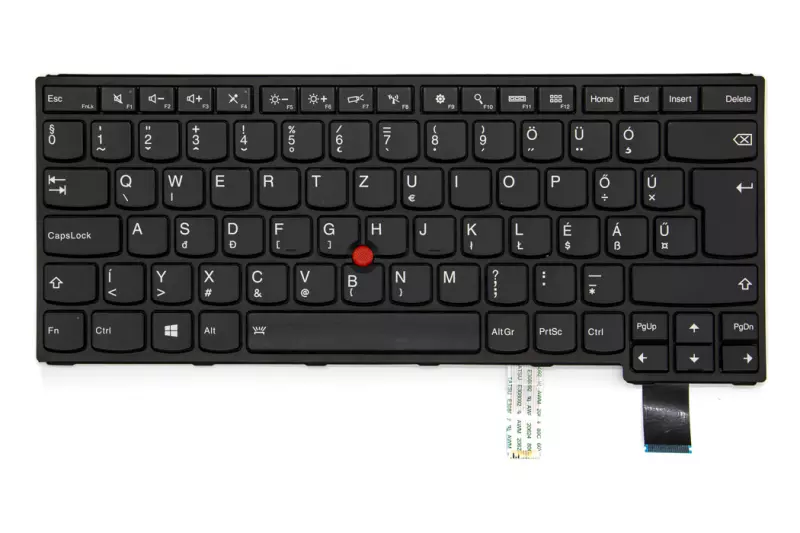 Lenovo ThinkPad Yoga 14 (Type 20DM, 20DN) gyári új magyar háttér-világításos billentyűzet trackpointtal (00HW778, CB-85HU)