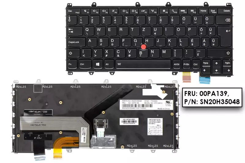 Lenovo ThinkPad Yoga 260, 370 gyári új magyar háttér-világításos billentyűzet (00PA139, 00PA221)