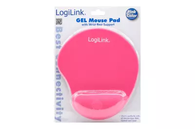 LogiLink rózsaszín egérpad, zselés csuklótámasszal (ID0027P)