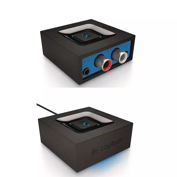 Logitech Audió Bluetooth Adapter, Vezeték Nélküli, 3,5mm Jack/RCA, Max 15m, fekete-kék (980-000912)