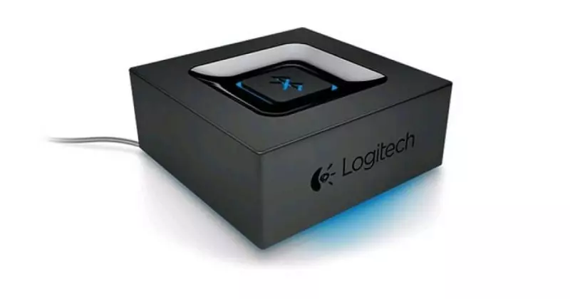 Logitech Audió Bluetooth Adapter, Vezeték Nélküli, 3,5mm Jack/RCA, Max 15m, fekete-kék (980-000912)