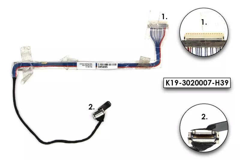 MSI Megabook MS-1058, S260, S270, S271 (12.1 inch) használt LCD kábel (K19-3020007-H39)