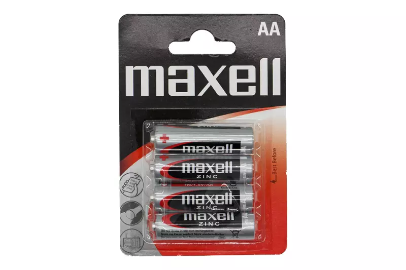 Maxell R6 1.5V AA nem újratölthető 4 darabos elem (cink) szett