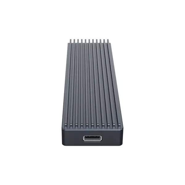 Orico M.2 NVME SSD külső alumínium ház USB-C (TYPE-C) és USB 3.1 kábellel (Támogatott SSD méret: 2230, 2242, 2260, 2280) (M2PJ-C3-SV-BP)