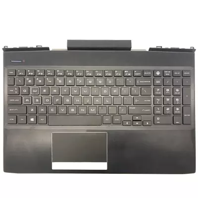 HP Omen 15-DC000, 15-DC100, 15T-DC000, 15T-DC100 gyári új szlovén fekete-piros háttér-világításos billentyűzet modul touchpaddal (L32774-AB1)