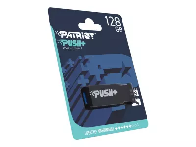Patriot PUSH+ 128GB USB 3.2 fekete pendrive (PSF128GPSHB32U)