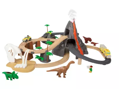 Playtive Dino Park 49 Részes Fa Vonat Szett (100356699)