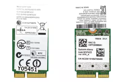 Qualcomm Atheros QCNFA222 gyári új Mini PCI-e (half) WiFi (802.11AGN) + Bluetooth 4.0 kártya Acer (NC.23611.018)