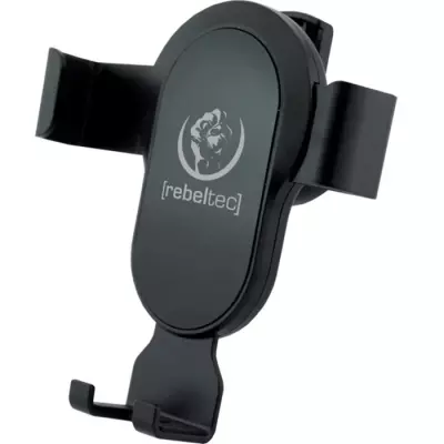 Rebeltec M50 Univerzális Autós szellőzőre rögzíthető telefon tartó | 55 - 85mm széles telefonhoz |  360 fokban forgatható | Fekete (M50)