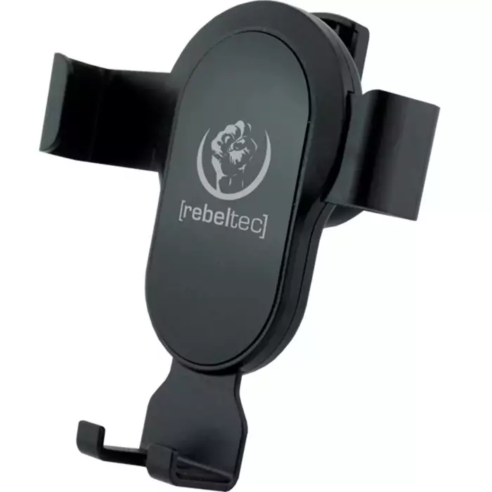 Rebeltec M50 Univerzális Autós szellőzőre rögzíthető telefon tartó | 55 - 85mm széles telefonhoz |  360 fokban forgatható | Fekete (M50)