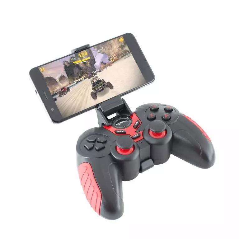 SBOX GP-2024 Vezeték Nélküli Kontroller, iOS/Android/Windows Digitális Wireless Bluetooth Gamepad, Fekete-Piros