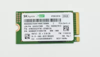 SK hynix 256GB PCI-E NVMe M.2 SSD meghajtó, (2242) (HFM256GDHTNI-87A0B EA)