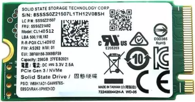 SSSTC 512GB M.2 NVMe PCIe SSD meghajtó, (2242) (CL1-4D512) | 3 év garancia