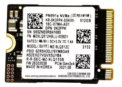 Samsung 512GB M.2 PM991a NVMe PCIe SSD meghajtó, (2230) (MZ-ALQ512B) | 3 év garancia
