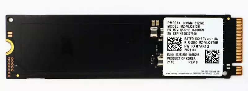 Samsung 512GB M.2 PM991a NVMe PCIe SSD meghajtó, (2280) (MZ-VLQ512B) | 3 év garancia