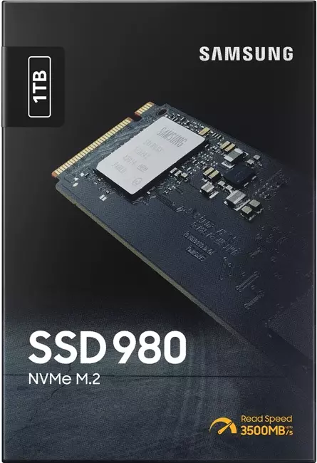 Samsung 980 1TB M.2 NVMe PCIe SSD meghajtó, (2280) (MZ-V8V1T0BW)