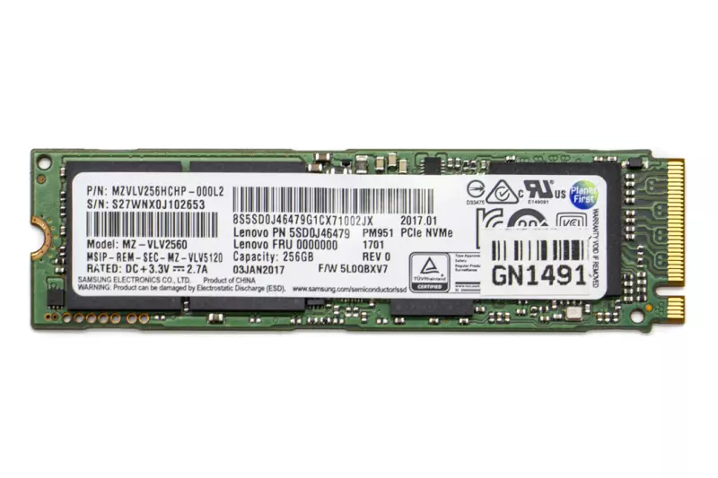 256GB M.2 PCIe NVME SSD kártya (2280)