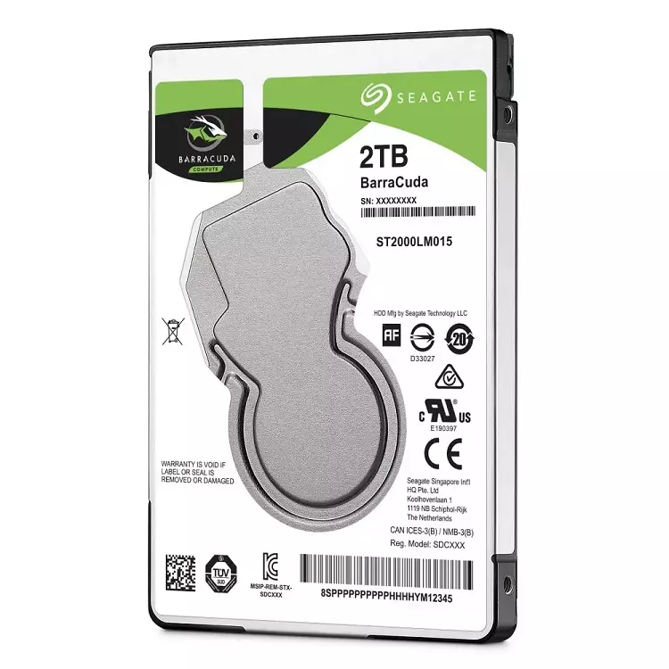 Seagate BarraCuda 2TB 2.5 inch SATA3 laptop winchester, HDD ST2000LM015, (128MB cache, 7mm)