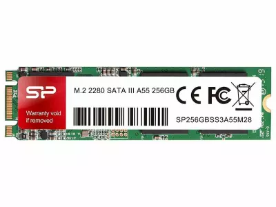 Silicon Power A55 256GB M.2 SATA SSD kártya, (2280) (SP256GBSS3A55M28)