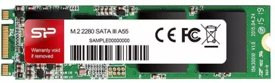 Silicon Power A55 512GB gyári új M.2 SATA SSD kártya (SP512GBSS3A55M28)