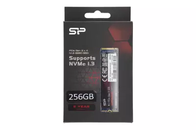 Silicon Power A80 256GB gyári új M.2 (2280) PCIe NVME SSD meghajtó kártya (SP256GBP34A80M28) | 5 év garancia!