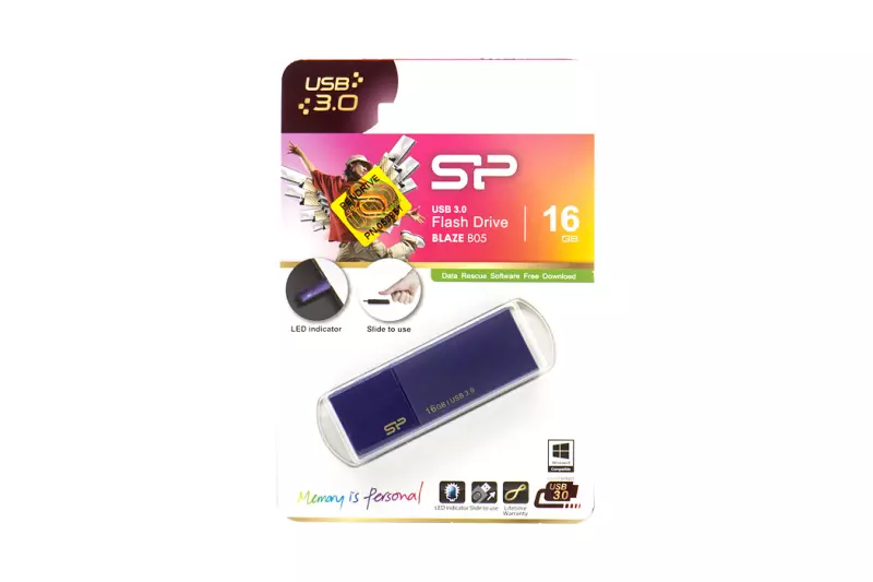 Silicon Power Blaze B05 16GB USB 3.0 sötétkék pendrive (SP016GBUF3B05V1D)