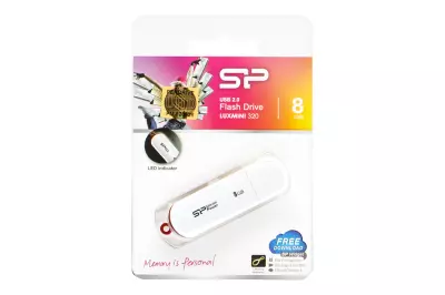 Silicon Power LuxMini 320 8GB USB 2.0 Fehér pendrive (SP008GBUF2320V1W)