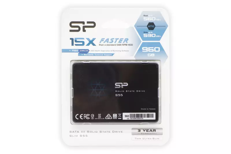 Silicon Power S55 960GB SSD meghajtó (SP960GBSS3S55S25) | 3 év garancia! | Ingyenes beszereléssel!