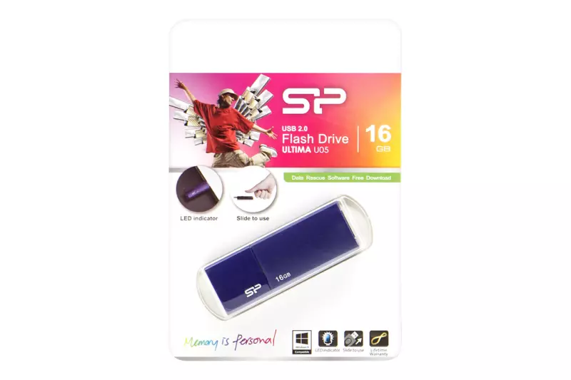 Silicon Power Ultima U05 16GB USB 2.0 Sötétkék pendrive (SP016GBUF2U05V1D)