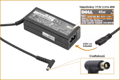 Sony Vaio Tap 11 (SVT112*), Fit13A (SVF13N*) 19.5V 2A 39W gyári új tablet töltő (VGP-AC19V74)