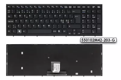 Sony VPC sorozat VPC-EB4E1E fekete norvég laptop billentyűzet