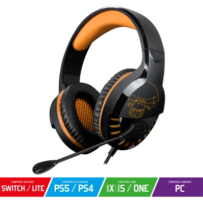 Spirit of Gamer PRO H3 Gamer Fejhallgató, Narancssárga, Headset Mikrofonnal, 2m kábellel (MIC-PH3MP)