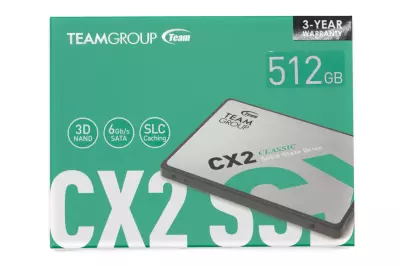Teamgroup 512GB SSD meghajtó CX2 | 3 év garancia!