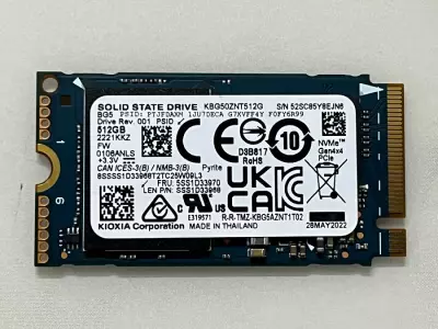 Toshiba KIOXIA 512GB M.2 NVMe PCIe SSD meghajtó, (2242) (KBG50ZNT512G) | 3 év garancia