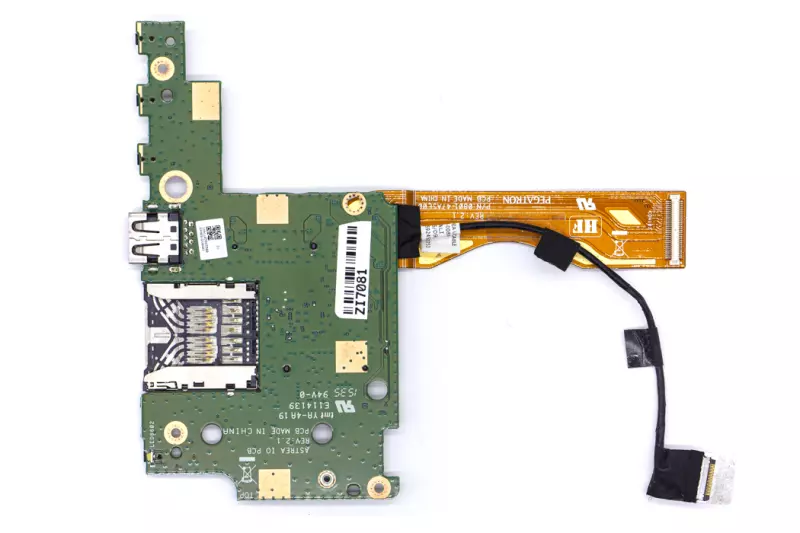 Toshiba Satellite P25W-C használt USB / kártyaolvasó / bekapcsoló panel kábellel (69N0DVD10A01P, H000095320)