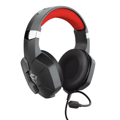 Trust GXT 323 Carus gamer fejhallgató mikrofonnal, fekete-piros (23652)