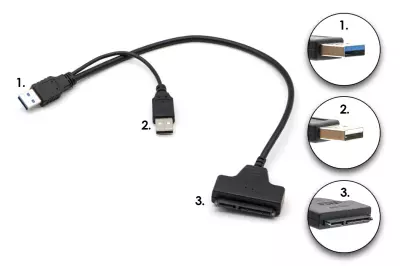 USB 3.0 - SATA 3 adat kábel
