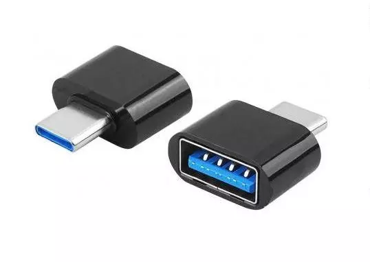 USB-C (Type-C) to USB 3.0 OTG (Normál USB) adapter, átalakító fekete