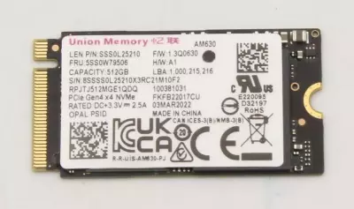 Union Memory 256GB PCI-E NVMe M.2 SSD meghajtó, (2242) (AM630)