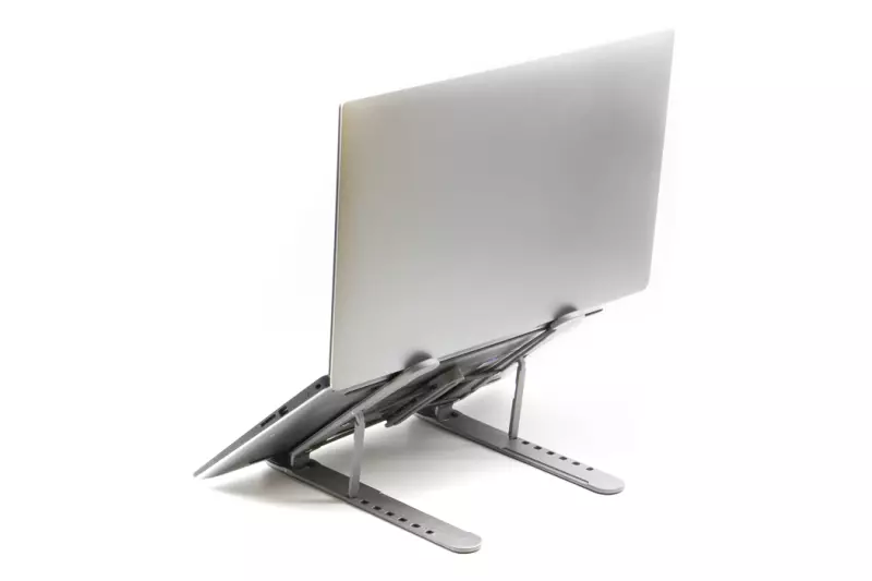 Univerzális, fém laptop tartó állvány, szürke