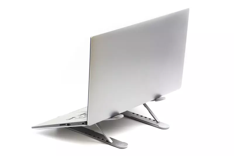 Univerzális, fém laptop tartó állvány, szürke