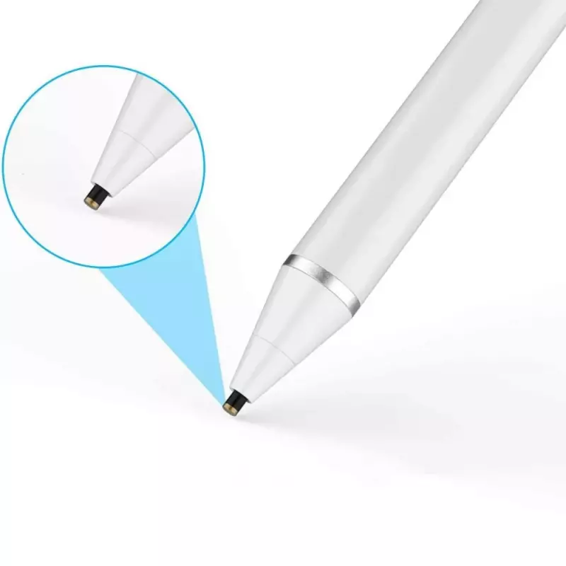 Univerzális érintő toll, érintőceruza, műanyag, (Bármilyen kapacitív kijelzőhöz), Active Stylus Pen, Fekete